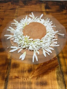 Don Anderson Straw Hat in Peach with Black Trim